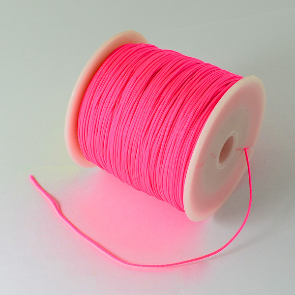 

PandaHall Braided Nylon Thread, Chinese Knotting Cord Beading Cord for Beading Jewelry Making, Deep Pink, 0.5mm, about 150yards/roll Nylon...