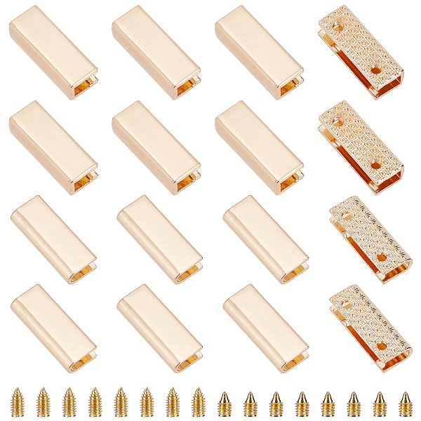 

PandaHall WADORN 16 Sets Metal Clip Buckles for Purse, 2 Sizes Bag Decorative Buckles for Handbag Gold Metal Belt Buckle End Tips Shoulder...