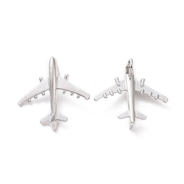 

PandaHall Alloy Pendant, Airplane Charm, Platinum, 39x38x13mm, Hole: 7mm Alloy Vehicle