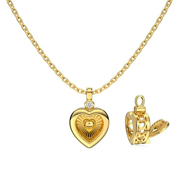 

PandaHall 925 Sterling Silver Pendant Necklaces, Micro Pave Cubic Zirconia, Heart, Real 18K Gold Plated, 15.83 inch(40.2cm) Sterling Silver...