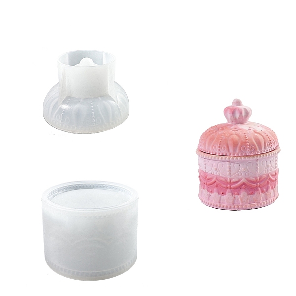 

PandaHall DIY Candle Silicone Molds, for Candle Making, Column, White, 9.5x6.2cm, Inner Diameter: 7.6cm Silicone Column White