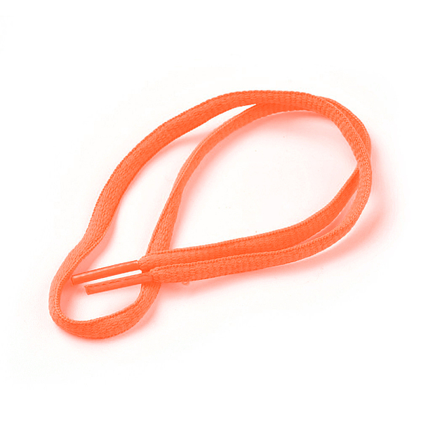 

PandaHall Polyester Cord Shoelace, Coral, 52~54cm, 6mm Polyester Flat Red