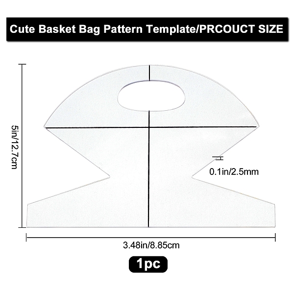 Gorgecraftアクリルクッキーバスケットバッグテンプレート