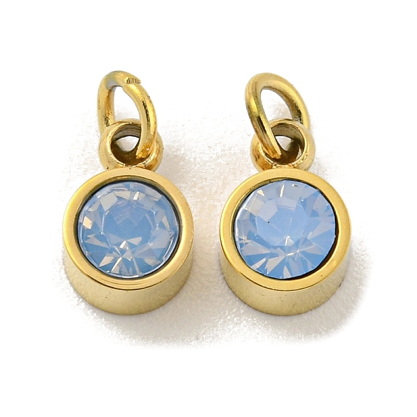 

PandaHall Glass Pendants, with 304 Stainless Steel Findings, Flat Round, Real 14K Gold Plated, 5.5x4x3mm, Hole: 1.6mm Stainless Steel+Glass...