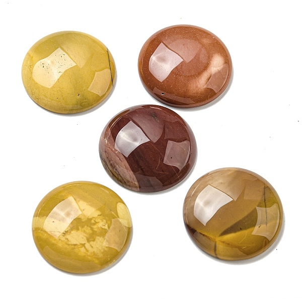 

PandaHall Natural Mookaite Cabochons, Flat Round, 30x7~8.5mm Mookaite Flat Round