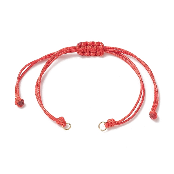 

PandaHall Braided Waxed Polyester Cord, with 304 Stainless Steel Jump Rings, for Adjustable Link Bracelet Making, Red, 12-3/8 inch(31.4cm)...