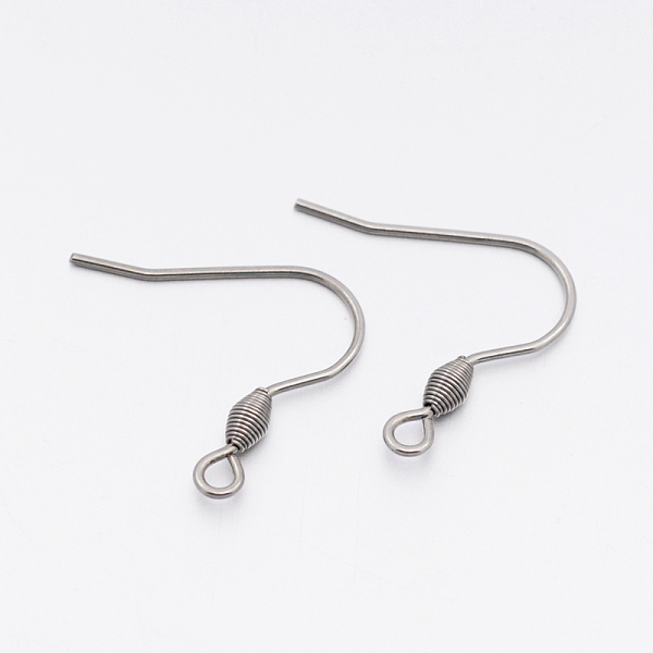 

PandaHall 304 Stainless Steel Earring Hooks, Ear Wire, with Horizontal Loop, Stainless Steel Color, 20x21.5x3mm, Hole: 2mm, Pin: 0.8mm 304...