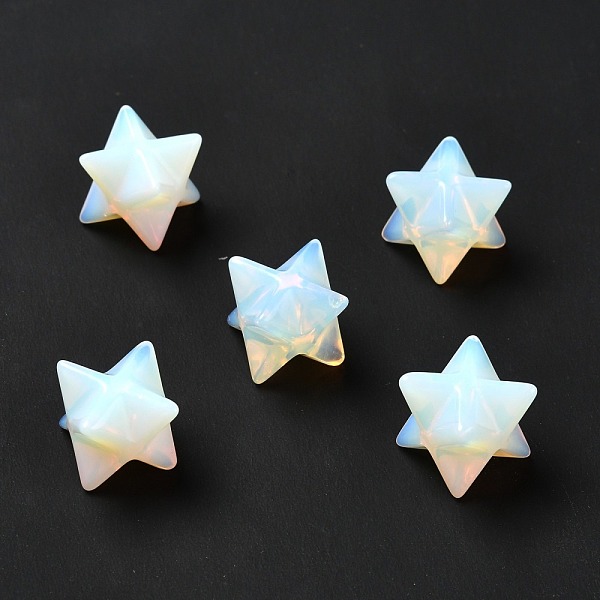 

PandaHall Opalite Beads, No Hole/Undrilled, Merkaba Star, 12.5~13x12.5~13x12.5~13mm Opalite Star