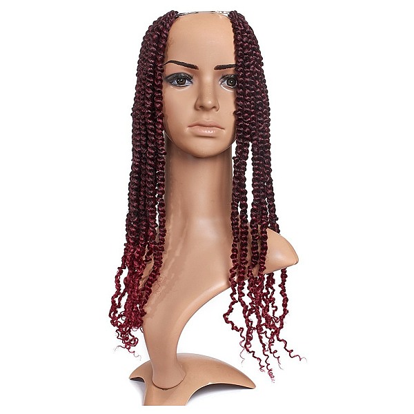 

PandaHall Pre-Twisted Passion Twists Crochet Hair, Pre-Looped Crochet Braids Synthetic Braiding Hair Extension, Low Temperature Heat...