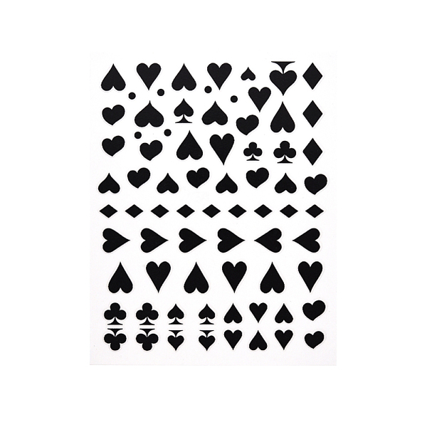 

PandaHall Chinese Style Nail Decals Stickers, Mahjong Spring Festival Christmas Themed Self-adhesive Nail Art Supplies, for Woman Girls DIY..., Black
