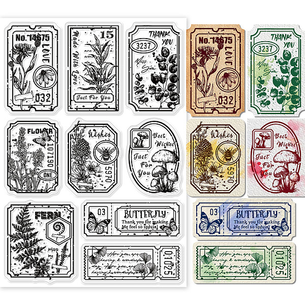 

PandaHall Custom PVC Plastic Clear Stamps, for DIY Scrapbooking, Photo Album Decorative, Cards Making, Plants Pattern, 160x110x3mm Plastic...