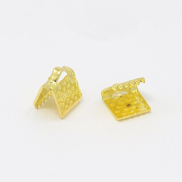 Iron Ribbon Crimp Ends