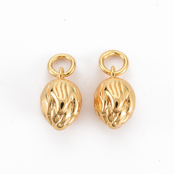 

PandaHall Brass Charms, Nickel Free, with Jump Rings, Flower Bud, Real 18K Gold Plated, 11x7mm, Hole: 3mm, Jump Rings: 5x1mm, 3mm inner...