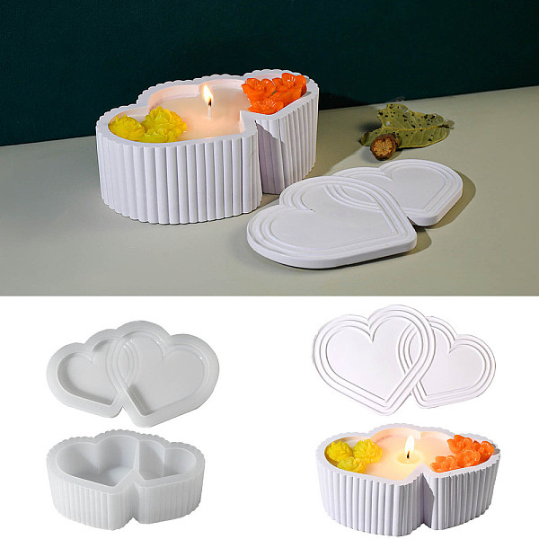 

PandaHall DIY Silicone Storage Molds, Resin Casting Molds, Clay Craft Mold Tools, Heart, White, 16.2~16.4x10x1~5.2cm, Inner Diameter: 6x6cm...