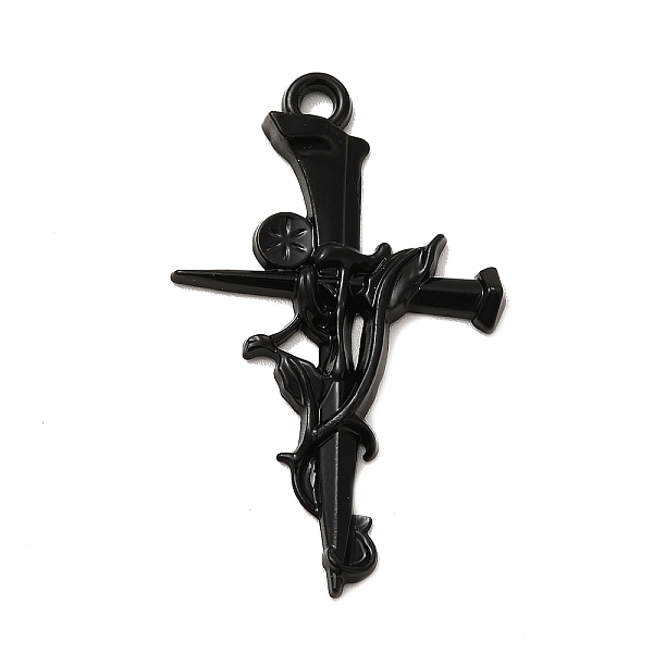 

PandaHall Alloy Pendants, Cross, Electrophoresis Black, 38x23.5x3mm, Hole: 2.1mm Alloy Cross
