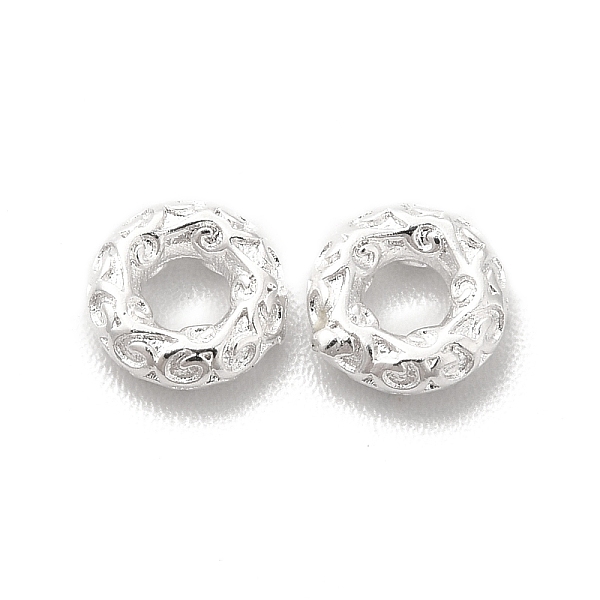 

PandaHall Brass Beads, Cadmium Free & Lead Free, Textured, Round Ring, 925 Sterling Silver Plated, 5.5x1.5mm, Hole: 2mm Brass Ring