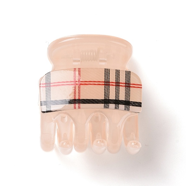 

PandaHall PVC Plastic Claw Hair Clips, Hair Accessories for Woman Girl, Bisque, 40x35x29mm Plastic Orange