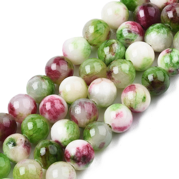 

PandaHall Natural Dyed Persian Jade Gemstone Bead Strands, Round, Camellia, 6mm, Hole: 1mm, about 66pcs/strand, 15.7 inch Persian Jade Round..., Pink