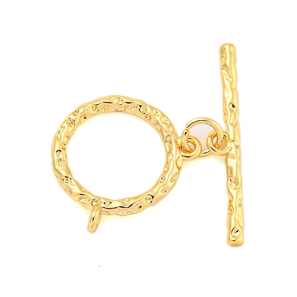 

PandaHall Brass Toggle Clasps, Ring, Real 18K Gold Plated, 18x16.5x2mm, Hole: 1.4mm, Bar: 26x4x2mm, Hole: 1.4mm Brass Ring