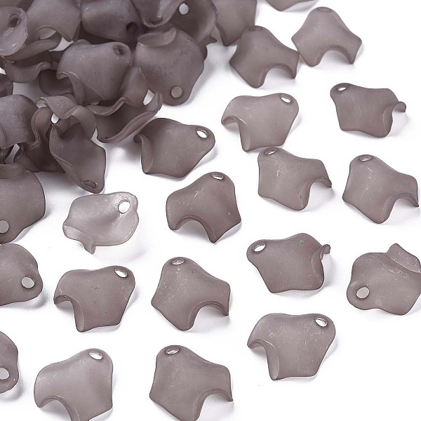 

PandaHall Transparent Acrylic Beads, Frosted, Petal, Dark Gray, 15x14.5x5mm, Hole: 2mm Acrylic Petaline