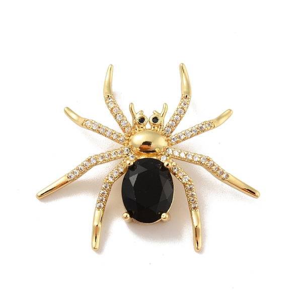

PandaHall Brass Micro Pave Cubic Zirconia Pendants, Cadmium Free & Lead Free, Long-Lasting Plated, Spider, Real 18K Gold Plated..., Black