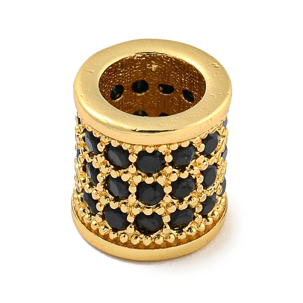 

PandaHall Brass Micro Pave Black Cubic Zirconia European Beads, Column, Real 18K Gold Plated, 8x7.5mm, Hole: 5mm Brass+Cubic Zirconia Column...