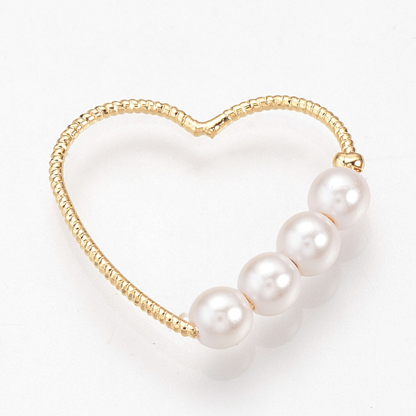 

PandaHall Brass Linking Rings, Nickel Free, Real 18K Gold Plated, Heart, Golden, 19x21x4mm Brass Heart