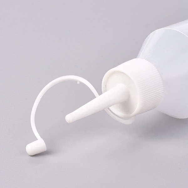 

PandaHall Plastic Glue Bottles, Squeeze Bottles, White, 14.8cm, Capacity: 100ml Plastic White