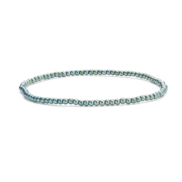 

PandaHall Glass Round Beaded Stretch Bracelet for Women, Blue, Inner Diameter: 2-1/8 inch(5.5cm), Beads: 2mm Glass