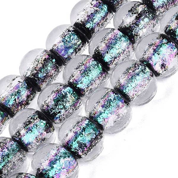 Perles à la main en verre de feuille brins