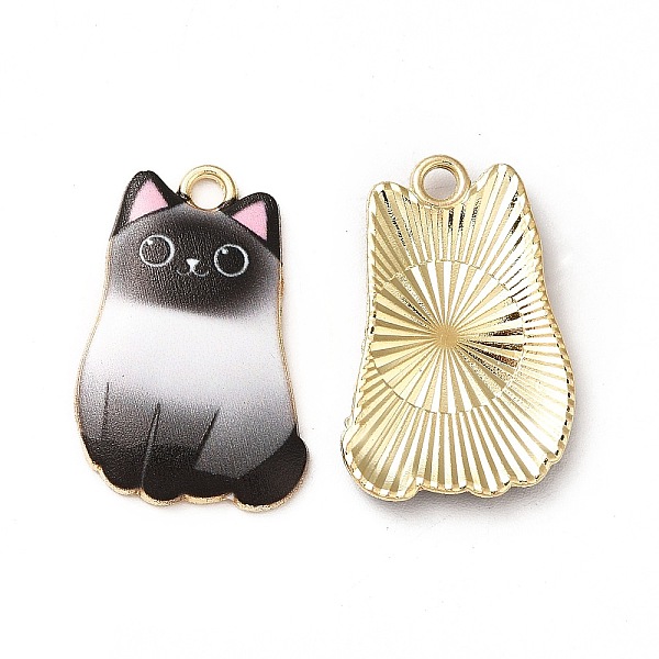 

PandaHall Alloy Enamel Pendants, Cadmium Free & Nickel Free & Lead Free, Golden, Cat Charms, Black, 25x16x3mm, Hole: 1.8mm Alloy+Enamel Cat...