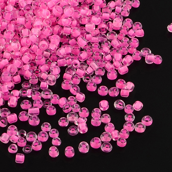 

PandaHall 12/0 Glass Seed Beads, Inside Colors, Pink, 2mm, about 30000pcs/pound Glass Pink