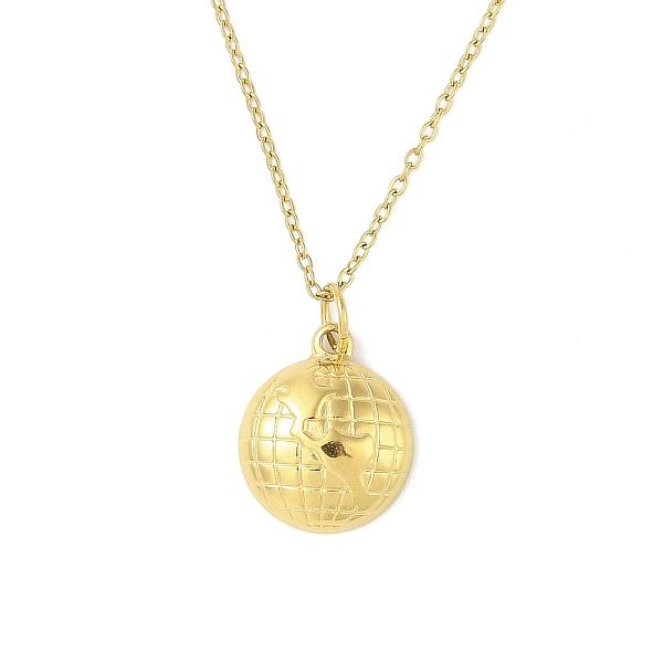 

PandaHall Ion Plating(IP) 304 Stainless Steel Pendant Necklaces for Women, Flat Round, Real 18K Gold Plated, 18.15 inch(46.1cm) 304...