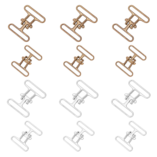 

PandaHall WADORN 12Pcs 4 Style Alloy Belt Strap Buckles, for Down Jacket Windbreaker Garment Accessories, Antique Bronze & Platinum, 42~55mm...