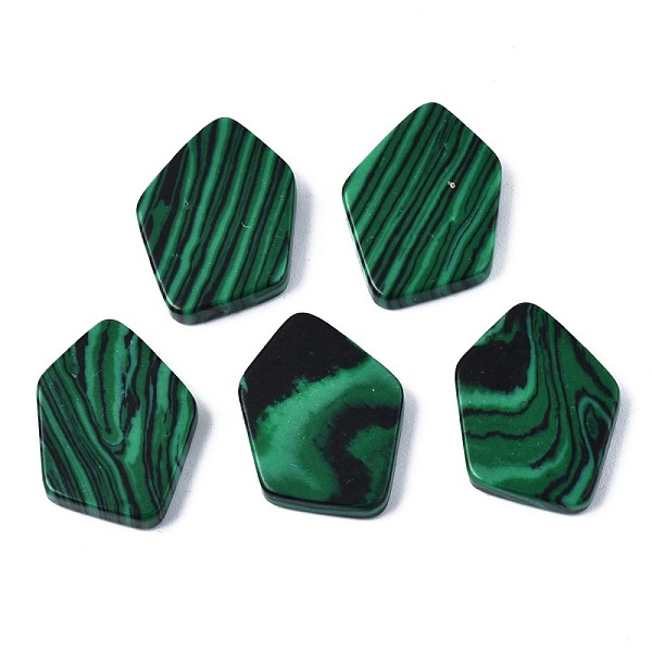 

PandaHall Synthetic Malachite Cabochons, Polygon, 19.5x14x3mm Malachite Polygon