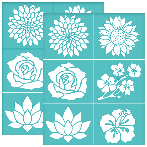 

PandaHall Self-Adhesive Silk Screen Printing Stencil, for Painting on Wood, DIY Decoration T-Shirt Fabric, Turquoise, Flower, 280x220mm...