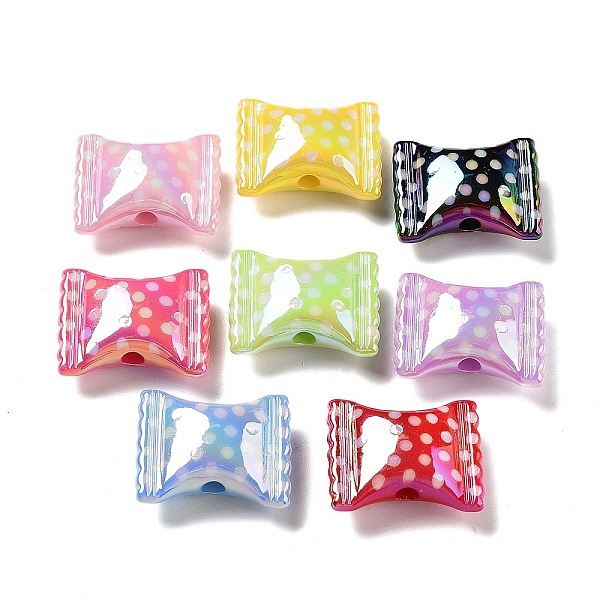 

PandaHall UV Plating Iridescent Acrylic Beads, AB Color, Candy, Mixed Color, 20x24.5x10mm, Hole: 3.2mm Acrylic Candy Multicolor