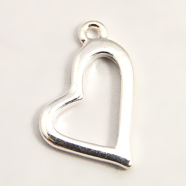 

PandaHall Valentines Gift Ideas for Her Tibetan Style Alloy Pendant, Heart, Cadmium Free & Lead Free & Nickel Free, Silver, 20x11x2mm, Hole...
