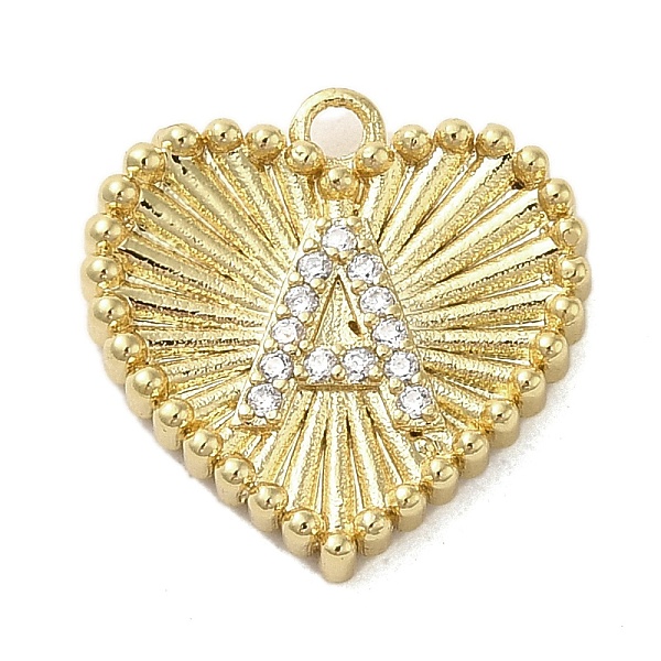 

PandaHall Brass Cubic Zirconia Pendents, Long-Lasting Plated, Heart without Letter A, Golden, 15x15x2.5mm, Hole: 1.5mm Brass+Cubic Zirconia..., Clear