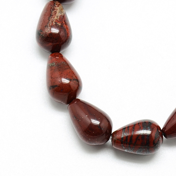 

PandaHall Natural Red Jasper Beads Strands, teardrop, 14~15x10mm, Hole: 1.5mm, about 28pcs/strand, 15.75 inch Red Jasper Teardrop
