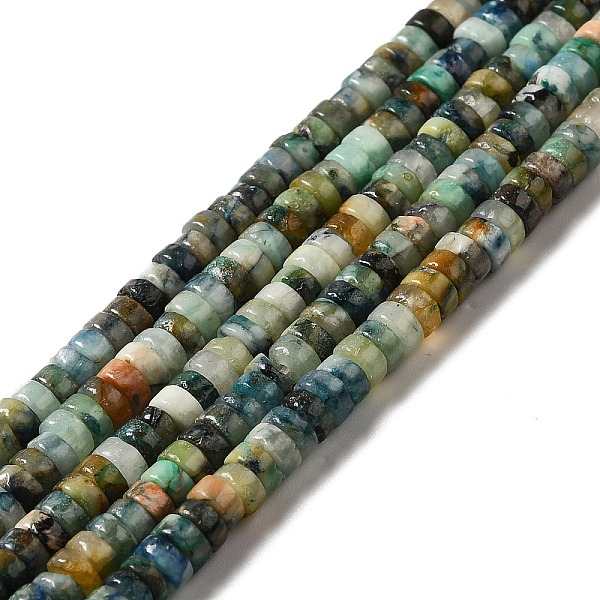 

PandaHall Natural Chrysocolla and Lapis Lazuli Beads Strands, Heishi Beads, Flat Round/Disc, 4.5x2mm, Hole: 1mm, about 192pcs/strand, 15.94...