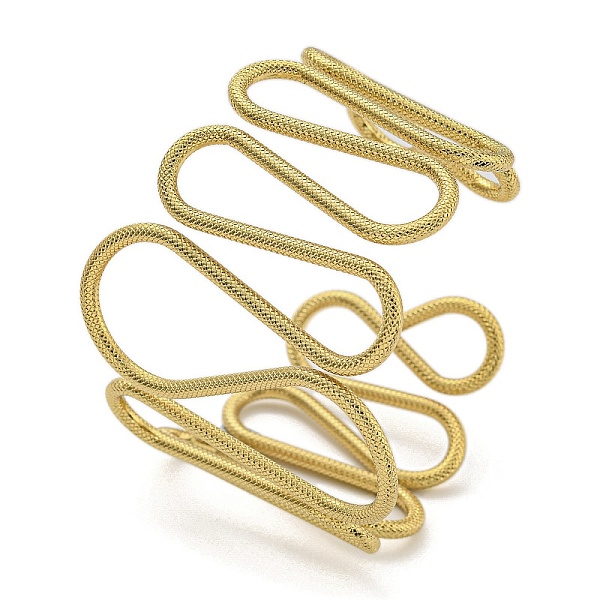 

PandaHall Vacuum Plating 202 Stainless Steel Wiggle Ring Open Cuff Bangles for Women, Golden, 1-1/4~2-1/8 inch(3.1~5.25cm), Inner Diameter...