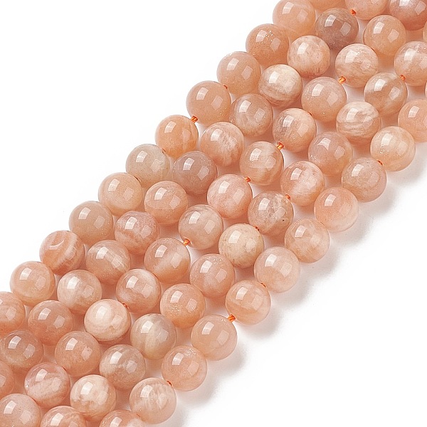 

PandaHall Round Natural Grade B Sunstone Beads Strands, 6mm, Hole: 1mm, about 65pcs/strand, 15.3 inch Sunstone Round