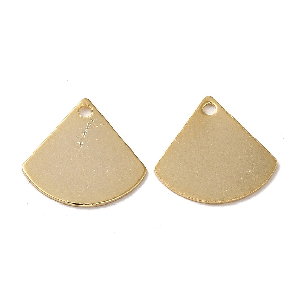 

PandaHall Brass Pendants, Fan Charms, Real 24K Gold Plated, 12x13x0.5mm, Hole: 1.2mm Brass Fan