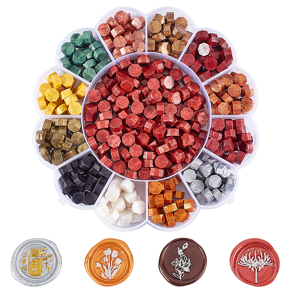 

PandaHall CRASPIRE 620Pcs Sealing Wax Particles, for Retro Seal Stamp, Octagon, Mixed Color, 9mm, 12 colors, 35pcs/color, 420pcs Wax..., Multicolor