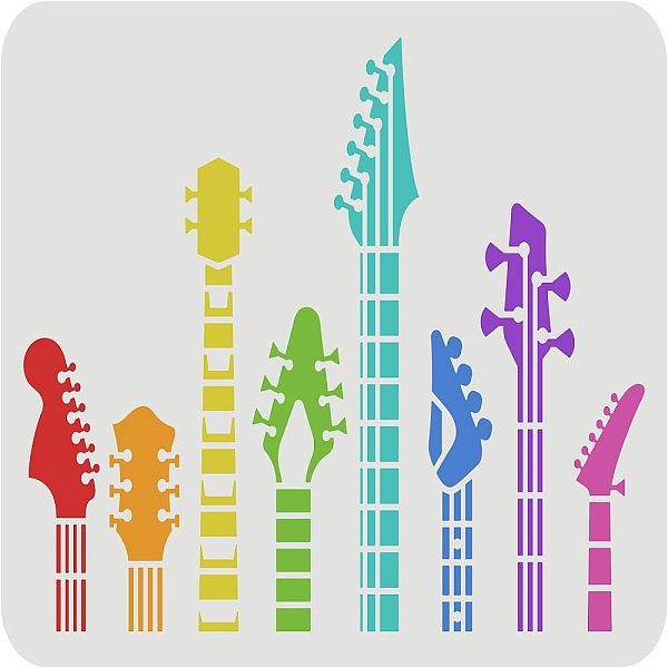 

PandaHall FINGERINSPIRE Guitar Neck Stencil 29.7x21cm Reusable Various Guitar Neck Pattern Drawing Stencil Guitar Painting Template Music...
