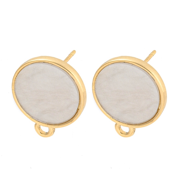 

PandaHall Flat Round/Heart Alloy Stud Earrings Finding, with Acrylic Finding, Flat Round, 17.5x14.5mm, Hole: 1.8mm, Pin: 12x0.7mm Alloy Flat...