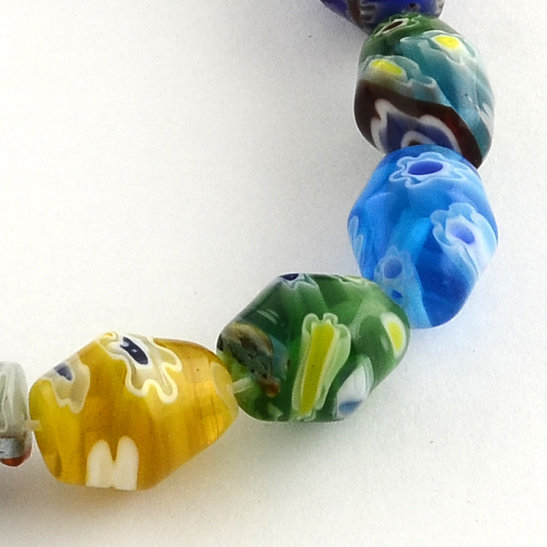 

PandaHall Bicone Handmade Millefiori Glass Beads, Mixed Color, 10x8mm, Hole: 1mm, about 38pcs/strand, 14.5 inch Millefiori Lampwork Bicone..., Multicolor