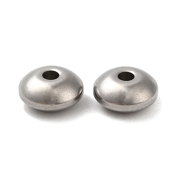 

PandaHall 201 Stainless Steel Beads Spacers, Rondelle, Stainless Steel Color, 8x4mm, Hole: 2mm 201 Stainless Steel Rondelle