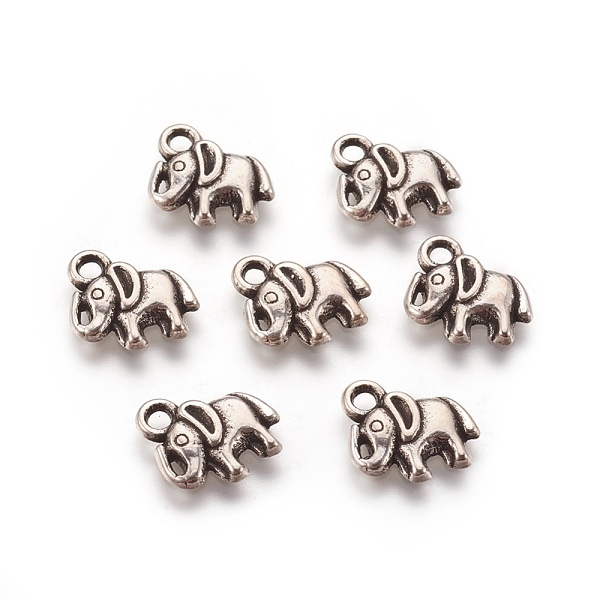 

PandaHall Tibetan Style Alloy Pendants, Elephant, Antique Silver, Lead Free and Cadmium Free and Nickel Free, 11x11x2mm, Hole: 2.5mm Alloy...